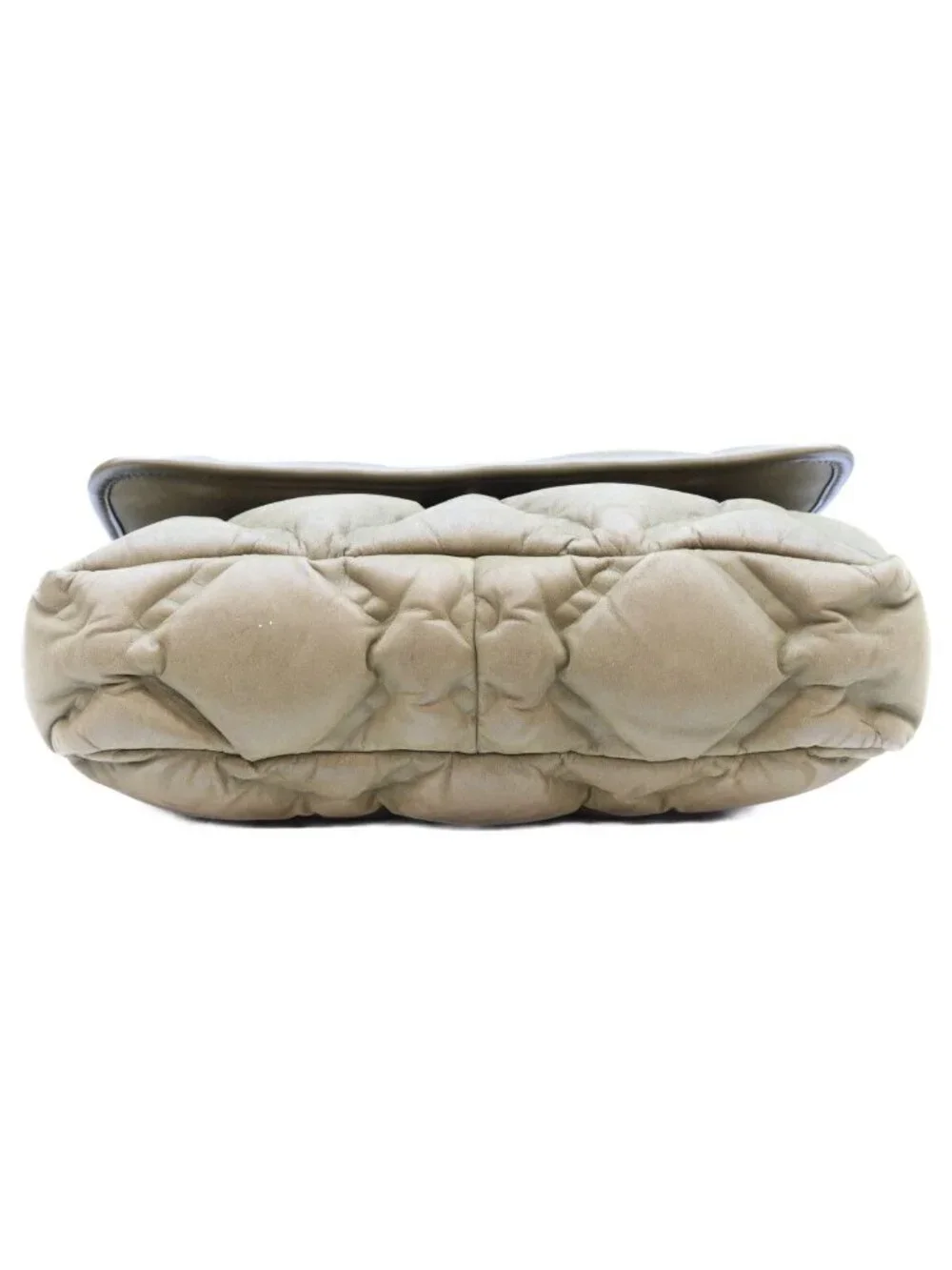 Chanel Khaki Bubble Quilt Calfskin Shoulder Bag